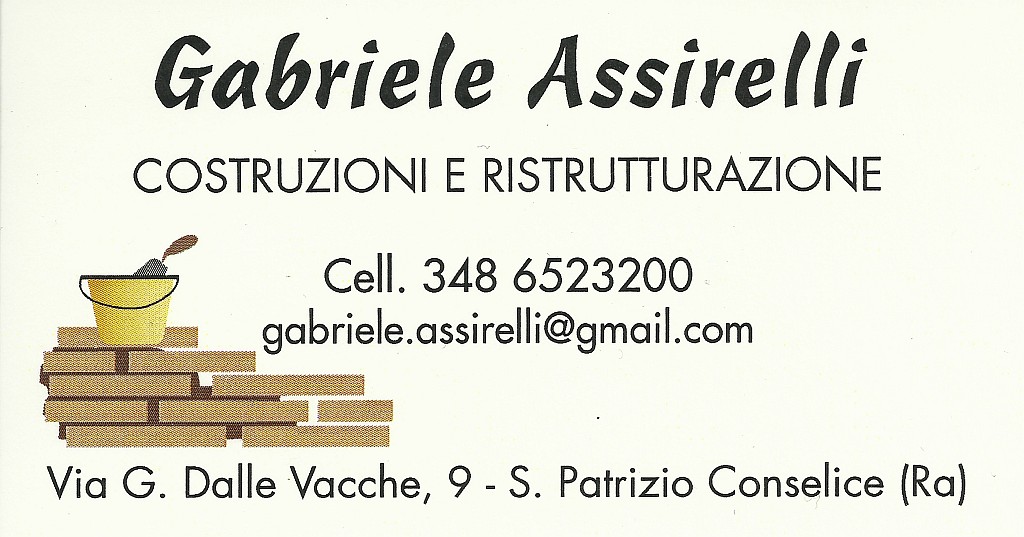 Costruzioni e Ristrutturazione casa Gabriele Assirelli - Via G. Dalle Vacche, 9 - 48017 San Patrizio Conselice (RA)