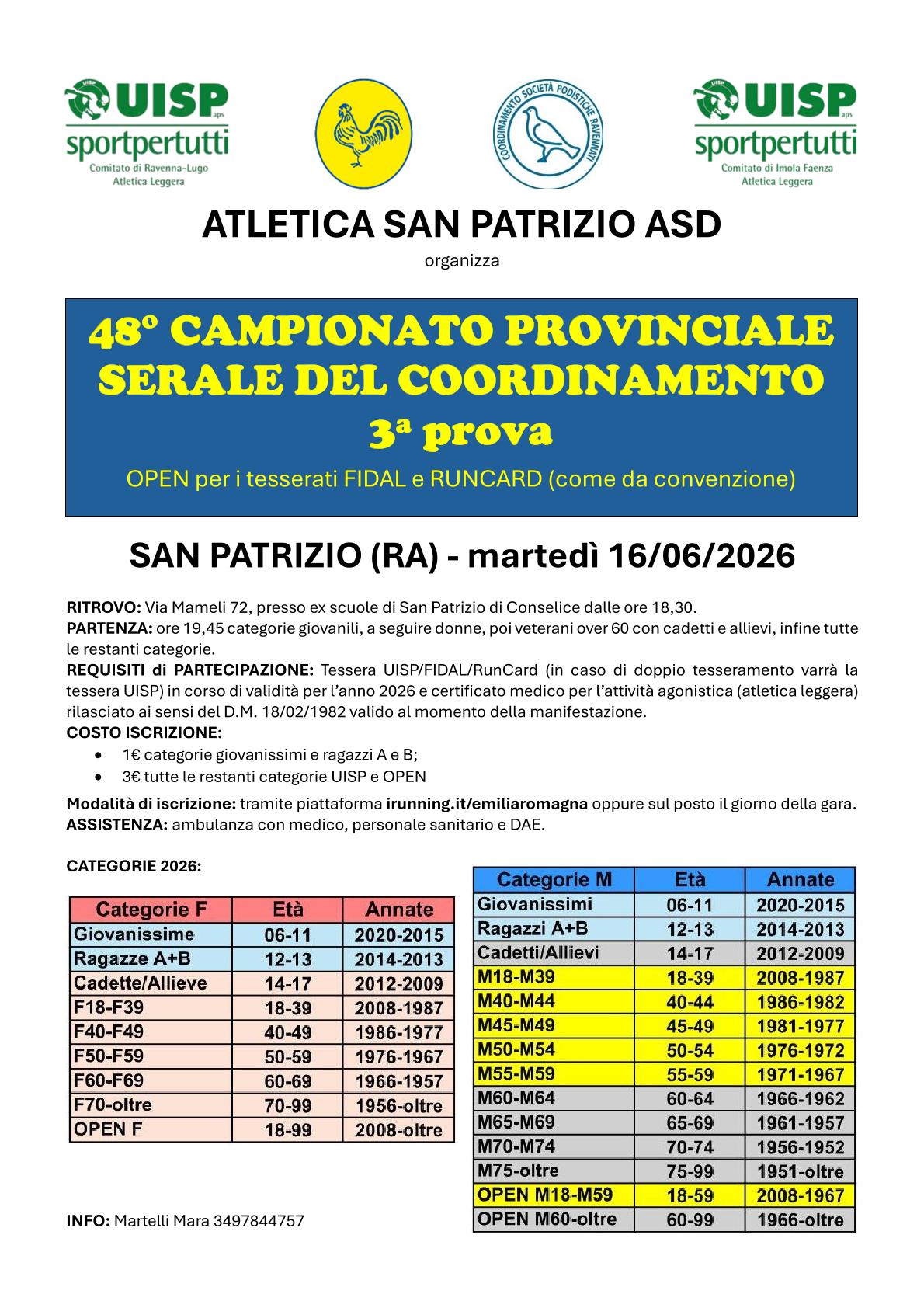 Provinciale Serale del Coordinamento