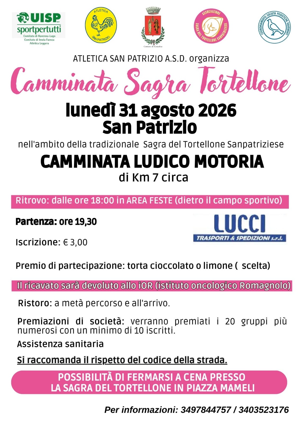 Vi aspettiamo alla sagra del Tortellone: Camminata + Promesse di Romagna
